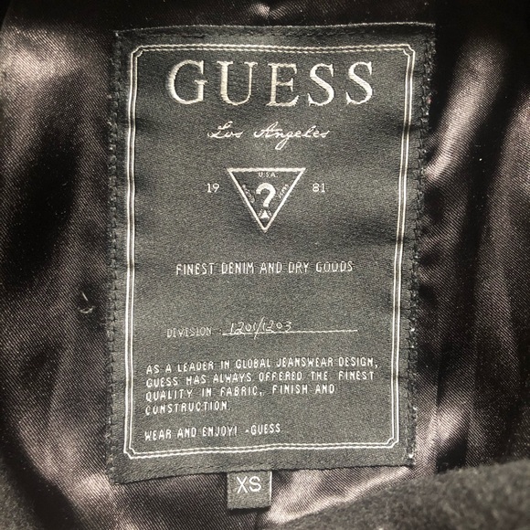 Guess Black Zippered Leather Jacket - Picture 4 of 4
